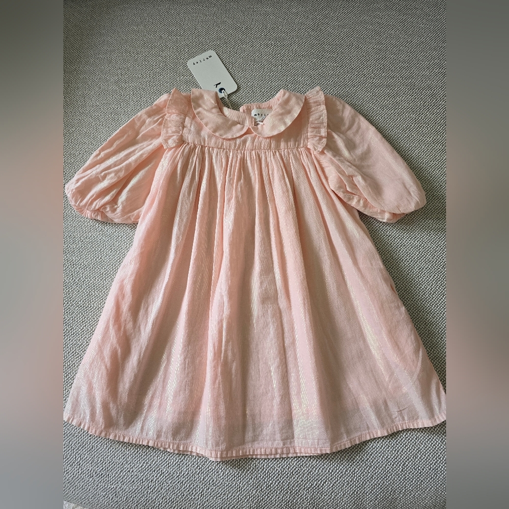Morley Size 4 Girls Pink Metallic Dress